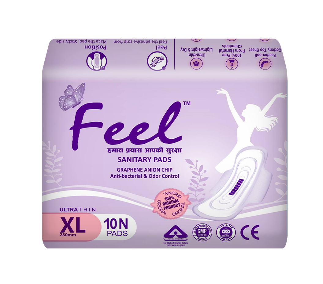 Feel Ultra-Thin XL Sanitary Pads (280mm) - 10N